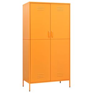 vidaXL Vaatekaappi sinapinkeltainen 90x50x180 cm ter&auml;s