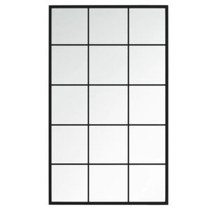 vidaXL Sein&auml;peilit musta 100x60 cm metalli