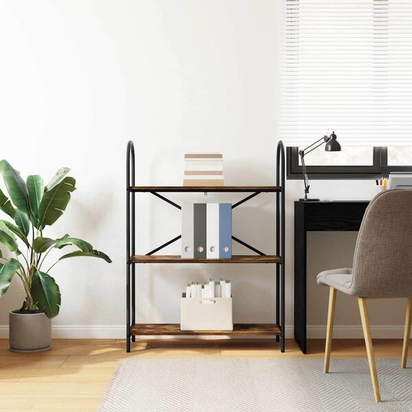 vidaXL Kirjahylly Savup&auml;hkin&auml; 80 x 30 x 109 cm Tekninen puu