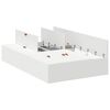 vidaXL Säilytystilallinen sängynrunko Valkoinen 4FT Small Double