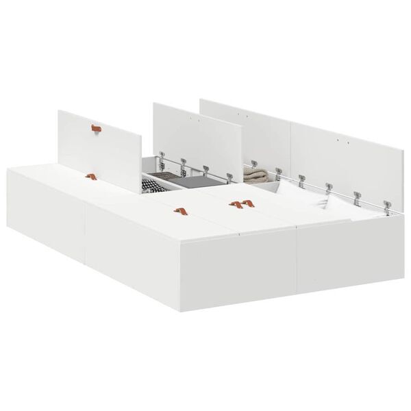 vidaXL Säilytystilallinen sängynrunko Valkoinen 4FT Small Double