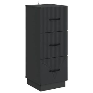 vidaXL Laatikkokaappi Musta 33 x 34,5 x 87 cm Tekninen puu