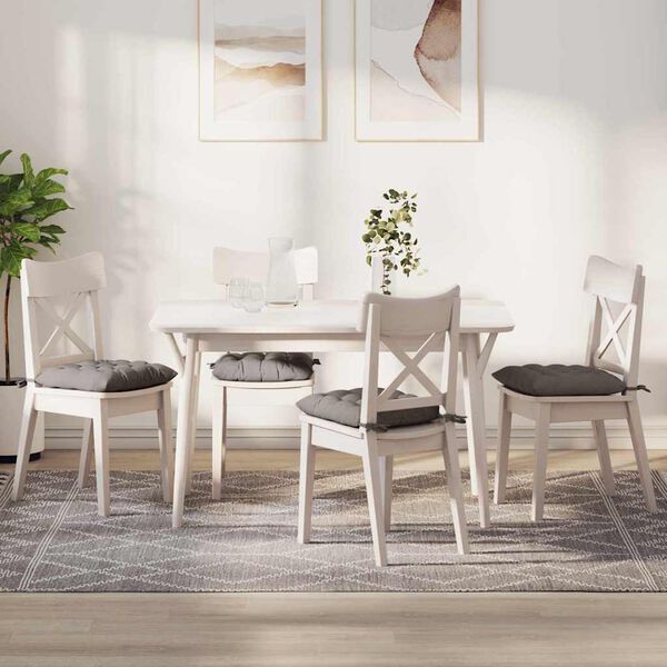 vidaXL Istuintyynyt 2 pcs Harmaanruskea 40 x 40 x 6 cm kangas