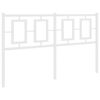 vidaXL Metallinen sängynpääty valkoinen 135 cm