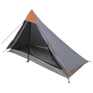 vidaXL Vaellusteltta 222 x 85 x 125 cm Harmaa ja oranssi