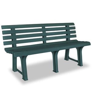 vidaXL Puutarhapenkki 145,5 cm muovi vihre&auml;