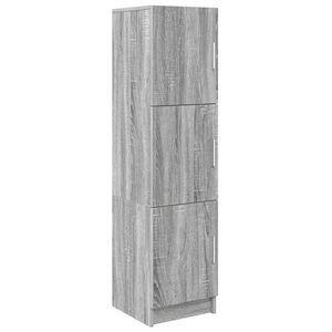 vidaXL Korkea kaappi Harmaa Sonoma 31.5 x 32 x 122.5 cm
