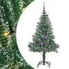 vidaXL Tekoinen joulukuusi lumiflockilla ja LED-valolla 150 cm