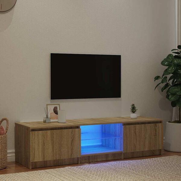 vidaXL TV-taso LED-valoilla savutammi 140x40x36 cm