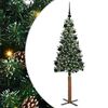 vidaXL Kapea joulupuu Vihre&auml; 150 cm PVC ja massiivipet&auml;j&auml;