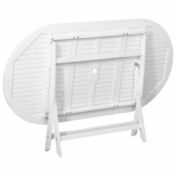 vidaXL Puutarhap&ouml;yt&auml; valkoinen 160x85x75 cm t&auml;ysi akaasiapuu