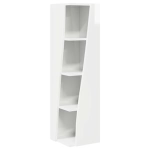 vidaXL Kulmakaappi Korkean kiillon valkoinen 27,5x27x102cm