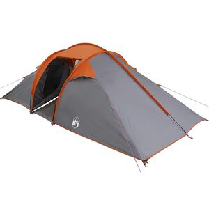 vidaXL Tunneliteltta Harmaa ja oranssi 510 x 240 x 156 cm taffeta