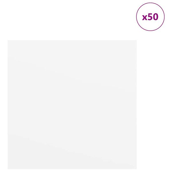 vidaXL Dekoripaneelit 50 pcs Valkoinen 30 x 30 x 0.27 cm Tekninen puu