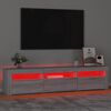 vidaXL TV-taso LED-valoilla harmaa Sonoma 180x35x40 cm