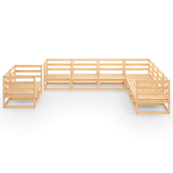 vidaXL 9-osainen Puutarhasohvasarja t&auml;ysi m&auml;nty