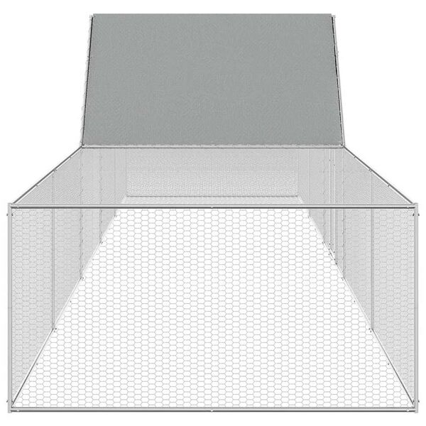 vidaXL Kanah&auml;kki 10x2x2 m galvanoitu ter&auml;s