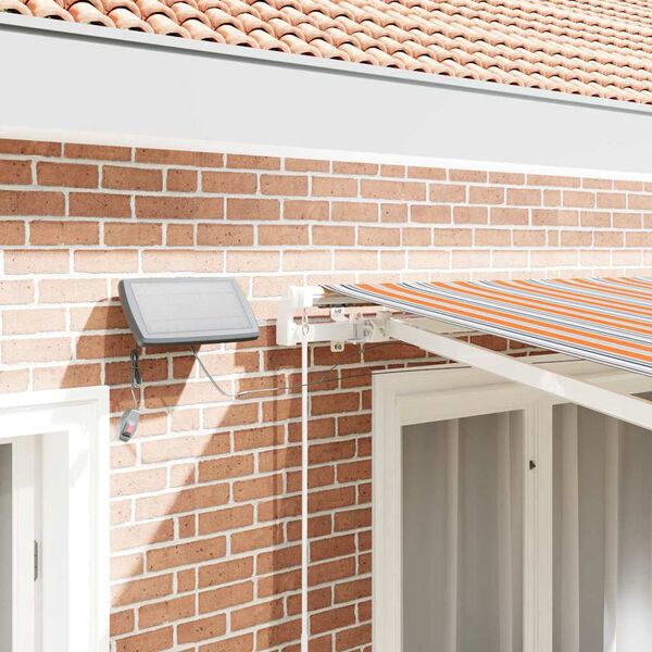 vidaXL Vetoutuva markiisi Moniv&auml;rinen 350 x 250 cm Kangas ja ter&auml;s