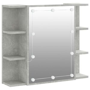 vidaXL Peilikaappi LED-valoilla betoninharmaa 70x16,5x60 cm