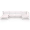 vidaXL 6-osainen puutarhasohvasarja valkoinen täysi mänty