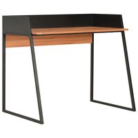 vidaXL Työpöytä musta ja ruskea 90x60x88 cm