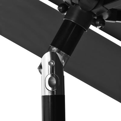 vidaXL 3-tasoinen aurinkovarjo alumiinitanko antrasiitti 2,5 m