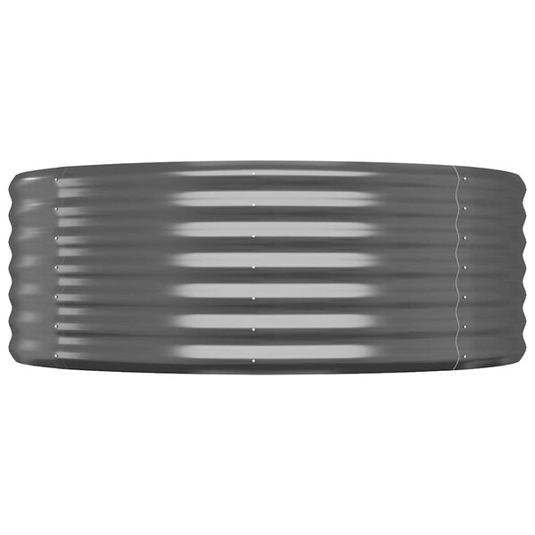 vidaXL Korotettu kukkalaatikko galvanoitu teräs 544x100x36cm antr.