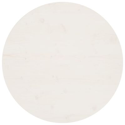 vidaXL Pöytälevy valkoinen Ø80x2,5 cm täysi mänty