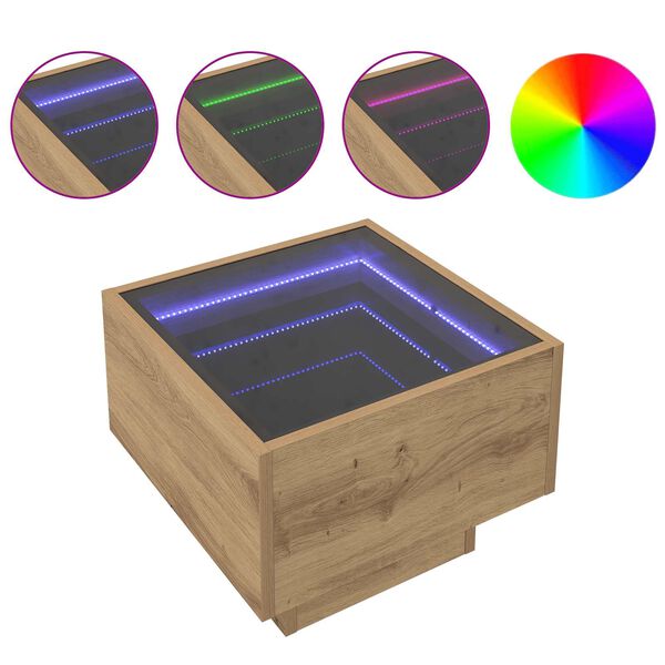 vidaXL Sohvap&ouml;yt&auml; artesaani tammi 40 x 40 x 30 cm Tekninen puu