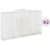vidaXL Kaarevat kivikorit 2 kpl 400x50x220/240 cm galvanoitu rauta