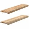 vidaXL ikkunalaudat 2 kpl K&auml;sittelem&auml;t&ouml;n 90x20x2 cm massiivipuutammea