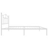 vidaXL Metallinen sängynrunko päädyllä valkoinen 100x190 cm