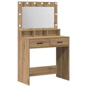 vidaXL Meikkip&ouml;yt&auml; Artisan tammi 79 x 41 x 135 cm Tekninen puu