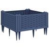 vidaXL Kukkalaatikko jalkatapeilla sininen harmaa 42,5x42,5x28,5 cm PP