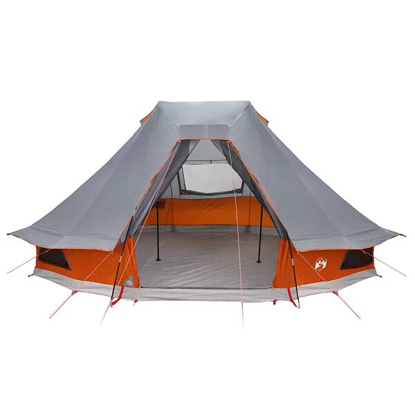 vidaXL Perhe Tipi Teltta katolla Harmaa ja oranssi 466 x 310 x 240 cm
