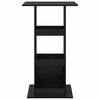 vidaXL Baaripöytä hyllyllä Musta tammi. 60 x 60 x 100 cm Tekninen puu
