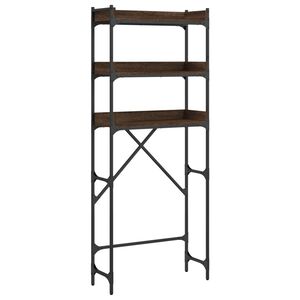 vidaXL Pesukonehyllykk&ouml; ruskea tammi 67x25x163 cm tekninen puu