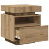 vidaXL Yöpöytäkaapit LED-valoilla 2 kpl Artisan Oak 40x39x48,5 cm