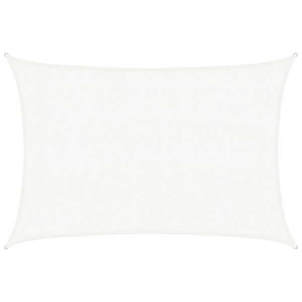 vidaXL Aurinkopurje 160 g/m² valkoinen 3x4,5 m HDPE