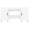 vidaXL Työpöytä valkoinen 140x50x75 cm tekninen puu