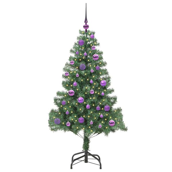 vidaXL Joulukuusi 150 LED-valoilla Vihre&auml; 150 cm Polyvinyylikloridi