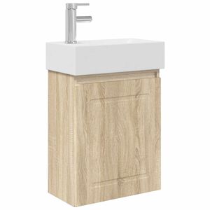 vidaXL Kylpyhuoneen kaappi hanalla Sonoma-tammi 45,5 x 22,5 x 84 cm