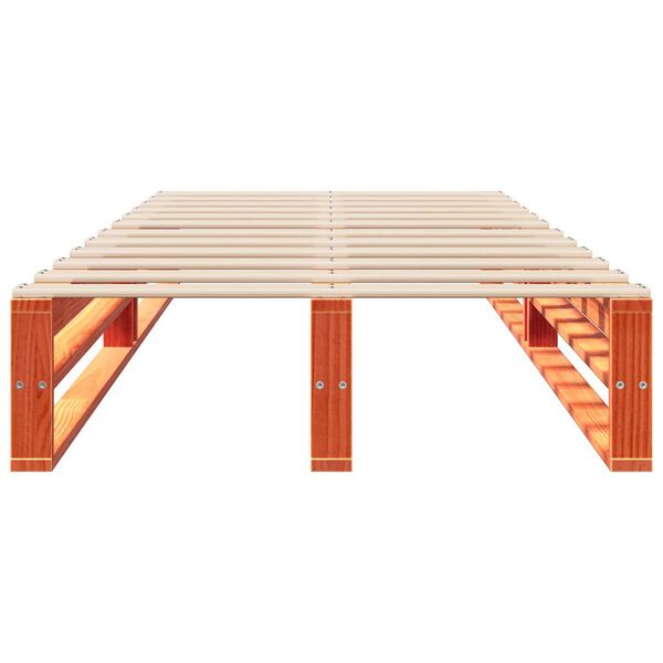 vidaXL S&auml;nky ilman patjaa vahanruskea 100x200 cm t&auml;ysi m&auml;nty