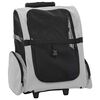 vidaXL Lemmikkik&auml;rryt 3-in-1 Harmaa 48x32x(57-106) cm Oxford-kangas