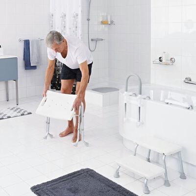 RIDDER Kokoontaittuva kylpyhuoneen jakkara 110 kg valkoinen A0050301
