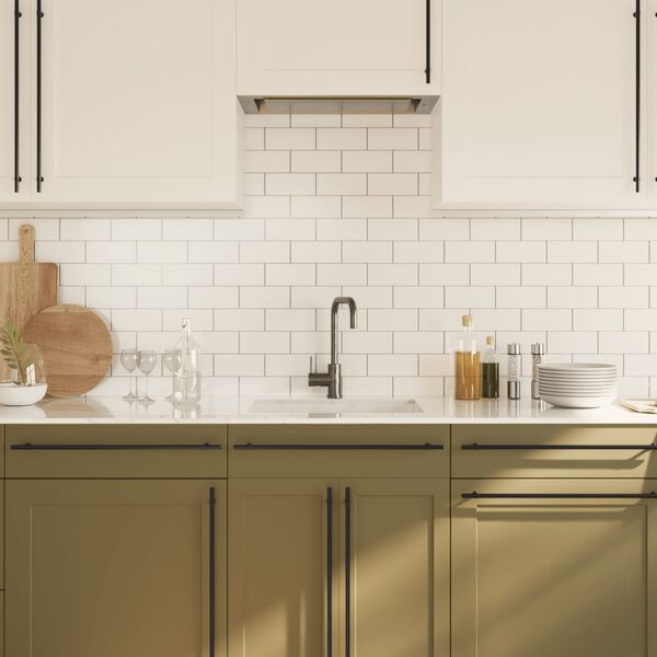 vidaXL Kaapin kahvat 5 kpl musta 480 mm ruostumaton teräs