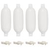 vidaXL Veneen lepuuttaja 4 kpl valkoinen &Oslash; 16x58 cm PVC