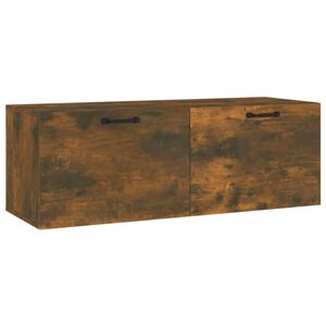 vidaXL Sein&auml;kaappi savutammi 100x36,5x35 cm tekninen puu