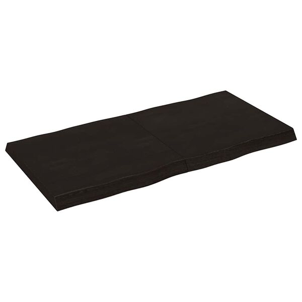 vidaXL Pöytälevy ruskea 120x60x(2-6)cm käsitelty täystammi elävä reuna