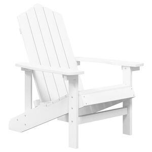 vidaXL Adirondack puutarhatuoli HDPE valkoinen